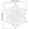 vidaXL Fiocco di Neve di Natale Blu 55,5 x 55,5 x 0,75 cm PVC