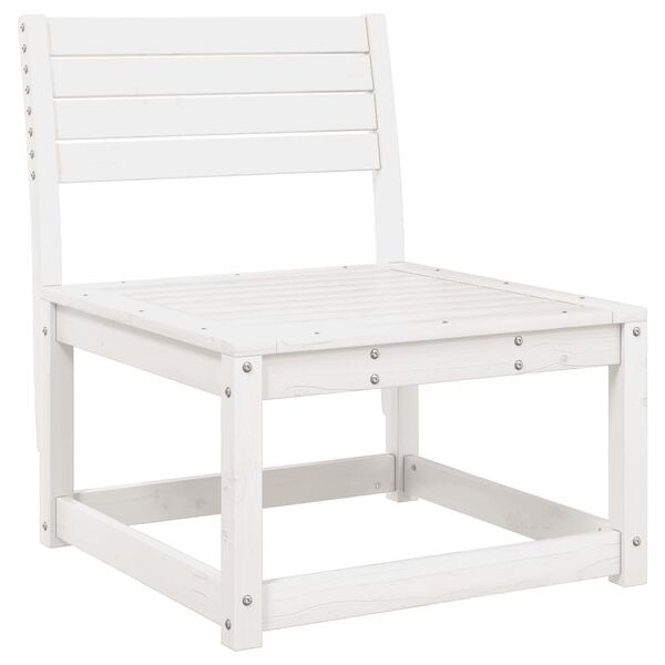 vidaXL Divano da Giardino Bianco in Legno Massello di Pino