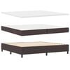 vidaXL Letto a molle con materasso Marrone Scuro 200 x 200 cm Tessuto