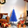 vidaXL Albero di Natale Artificiale con Base Blu 120 cm PVC