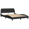vidaXL Letto con Materasso Dover Nero 140x190 cm in Velluto