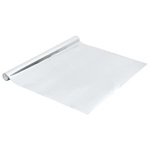 vidaXL Pellicola Autoadesiva per Mobili Argento Lucido 500x90 cm PVC
