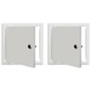 vidaXL Pannello di Accesso 2 pcs Bianco 23 x 23 x 3 cm Acciaio