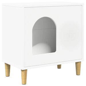 vidaXL Casa per Gatti Bianco 51 x 30 x 52 cm Legno multistrato