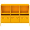 vidaXL Credenza Giallo Senape 101,5x39x73,5 cm Acciaio Laminato Freddo