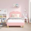 vidaXL Struttura letto bambini con testata Rosa 80 x 160 cm