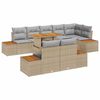 vidaXL Set Divano da Giardino 9 pz Beige Poly Rattan