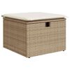 vidaXL Set Divano da Giardino 4 pz con Cuscini Beige in Polyrattan
