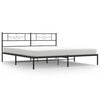 vidaXL Giroletto con Testiera in Metallo Nero 180x200 cm