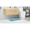 vidaXL Tappetino da bagno antiscivolo Turchese 50 x 80 cm PP