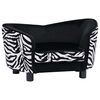 vidaXL Divano per Cani Nero 68x38x38 cm in Peluche