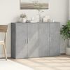 vidaXL Credenze 2 pz Grigio Cemento 60x31x84 cm in Legno Multistrato