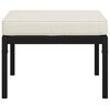 vidaXL Poggiapiedi Giardino con Cuscini Sabbia 2pz 60x60x35 cm Acciaio