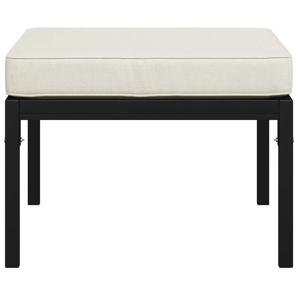 vidaXL Poggiapiedi Giardino con Cuscini Sabbia 2pz 60x60x35 cm Acciaio
