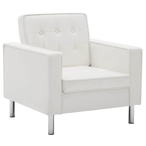 vidaXL Poltrona Bianca 75x70x75 cm Similpelle