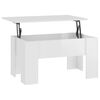 vidaXL Tavolino Salotto Bianco Lucido 79x49x41 cm in Legno Multistrato