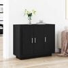 vidaXL Credenza Rovere Nero 92 x 35 x 75 cm Legno multistrato