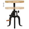 vidaXL Tavolino 45x(45-62) cm in Legno Massello di Mango e Ghisa