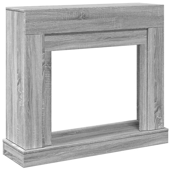 vidaXL Cornice per Camino Grigio Sonoma 100x30x87,5 cm in Truciolato