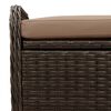 vidaXL Cassapanca con Cuscino Marrone 80x51x52 cm in Polyrattan