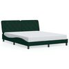 vidaXL Giroletto senza Materasso Verde Scuro 160x200 cm in Velluto