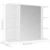 vidaXL Armadio da Bagno Bianco 80x20,5x64 cm in Legno Multistrato