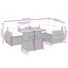 vidaXL Set Divano da Giardino 6 pz con Cuscini Grigio in Polyrattan