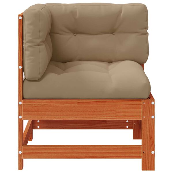 vidaXL Divano Angolare da Giardino Legno di pino massiccio