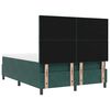 vidaXL Letto a molle con materasso Verde Scuro 160 x 200 cm Tessuto