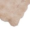 vidaXL Coperta in Pelliccia di Coniglio Finta Beige 150 x 220 cm