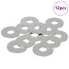 vidaXL Rondelle 12 pz Argento 12 x 12 x 1,2 cm Ferro