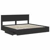 vidaXL Letto con Contenitore Nero 200 x 200 cm Legno multistrato