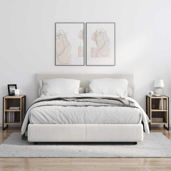 vidaXL Comodino Sonoma 39.5 x 30 x 50 cm Legno multistrato