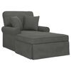 vidaXL Chaise Longe con Gonna Grigio scuro 91 x 157 x 91 cm