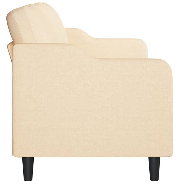 vidaXL Divano a 3 Posti Crema 210 cm in Tessuto