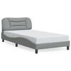 vidaXL Giroletto senza Materasso Hvar Grigio Chiaro 100x190 cm Tessuto
