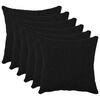 vidaXL Federa 6 pz HEERLEN Nero 30 x 30 cm Boucl&eacute;