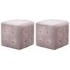vidaXL Comodini 2 pz Rosa 30x30x30 cm in Tessuto Vellutato