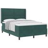 vidaXL Letto a molle con testiera Verde Scuro 160 x 200 cm Velluto