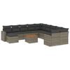vidaXL Set Divani da Giardino 12 pz con Cuscini Grigio in Polyrattan