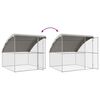 vidaXL Gabbia per polli 2 pcs Argento 400 x 200 x 198,5 cm