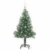 vidaXL Albero di Natale Artificiale Imbiancato con Luci LED 150 cm