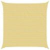 vidaXL Telo Ombra Giallo e Bianco 6 x 6 m HDPE