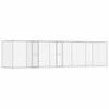 vidaXL Gabbia per cani Argento 600 x 200 x 200 cm Acciaio zincato