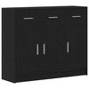 vidaXL Credenza Rovere Nero 91x28x75 cm in Legno Multistrato