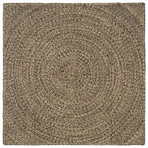 vidaXL Tappeto da Area Naturale e Nero 160 x 160 cm Juta