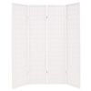 vidaXL Paravento Pieghevole 4 Ante Stile Giapponese 160x170cm Bianco
