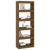 vidaXL Libreria/Divisorio ambra 60x30x167,5 cm Legno Massello di Pino