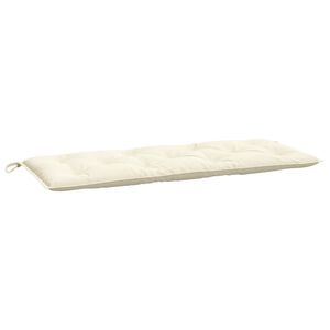 vidaXL Cuscino per Panca da Giardino Crema 120x50x7 cm Tessuto Oxford