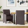 vidaXL Sedie da Pranzo con Ruote 2 pcs Marrone scuro 57 x 67 x 95 cm